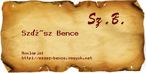 Szász Bence névjegykártya