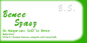 bence szasz business card